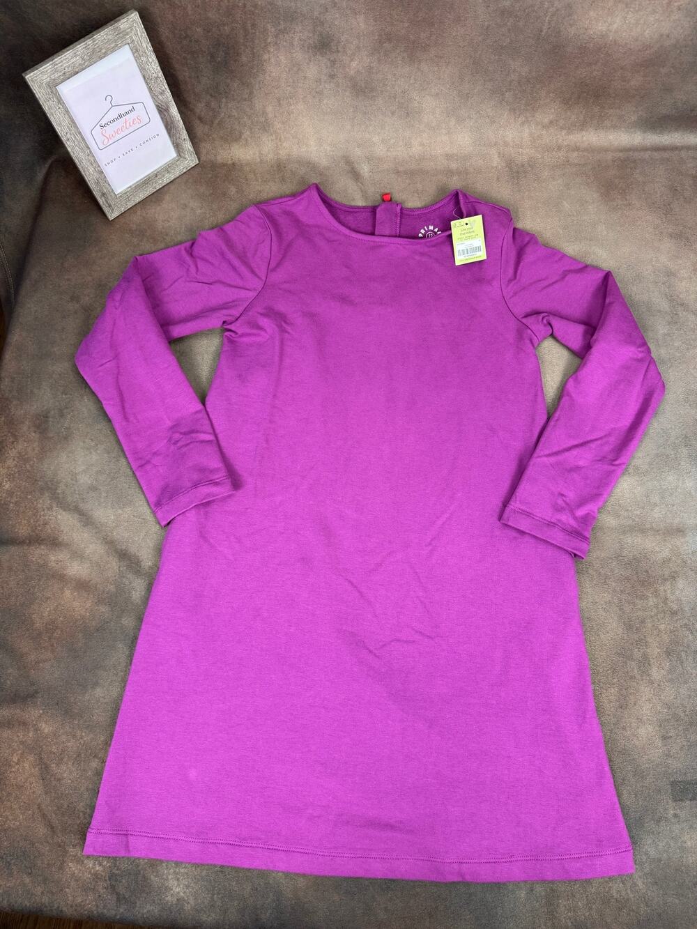 NWT Primary Cozy Dress Boysenberry Purple Girls Size 12 Long Sleeve #1176